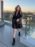 Костюм шкіряний піджак і шорти спідниця в кольорах 9890, фото 6