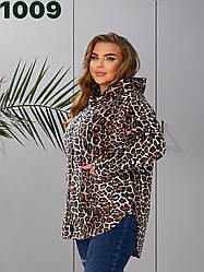 Сорочка леопардова на змійці кашемір із капюшоном 52.54.56.58 рр. Україна колір у коментарії