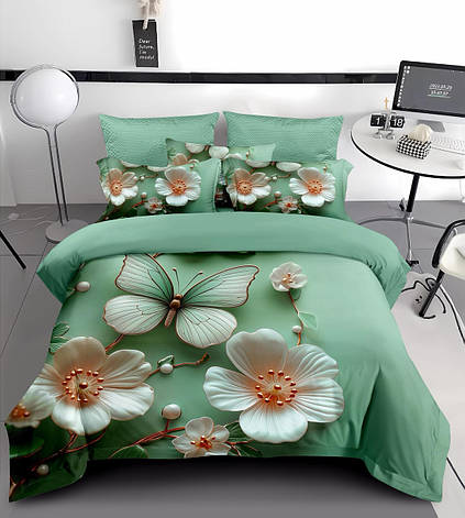 Постільна білизна з обємним малюнком L&M Home Textiles 5D - двухспальний розмір, фото 1