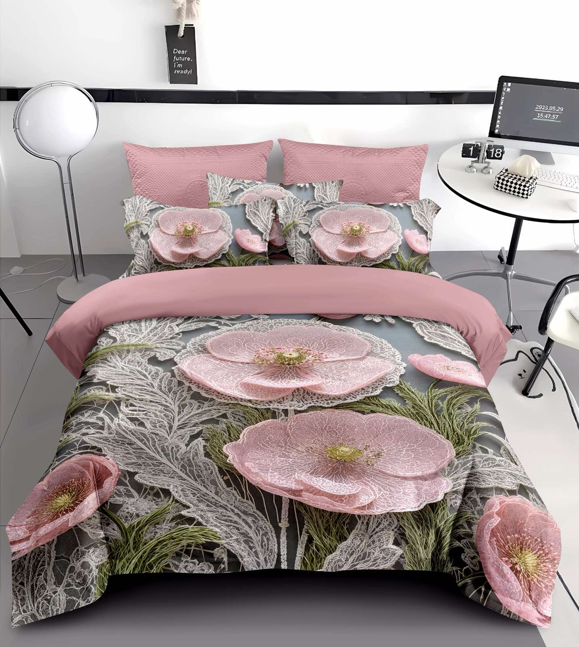 Постільна білизна з обємним малюнком L&M Home Textiles 5D - двухспальний розмір