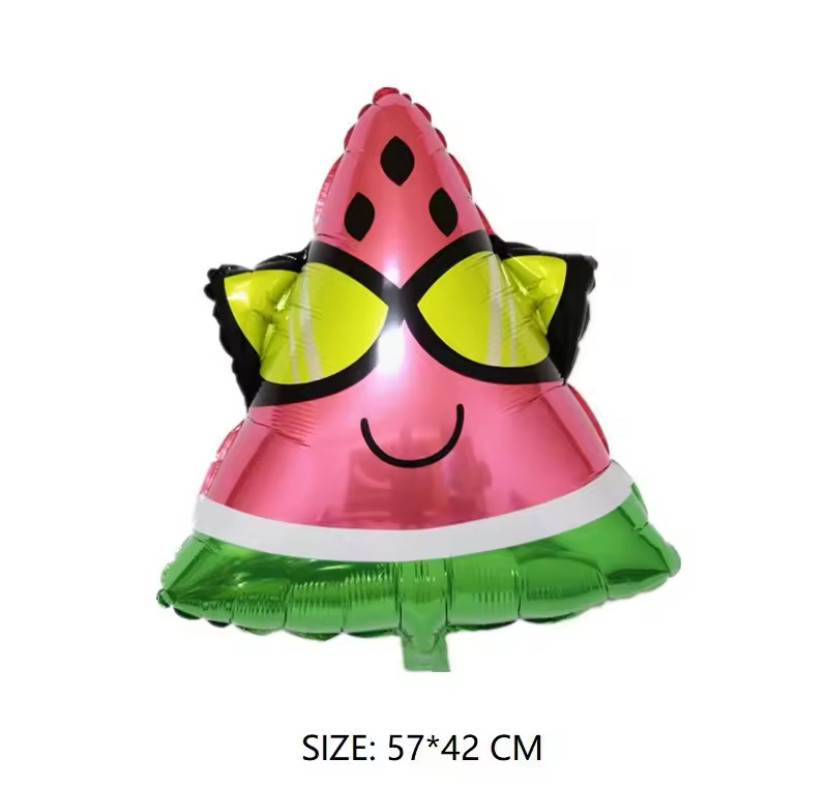 Фольгована кулька фігура Кавун 57х42 см, фото 1