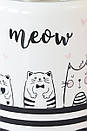 Банка керамічна з кришкою "Meow" керамічна з малюнком котів герметична, стильний контейнер для кухні, фото 2