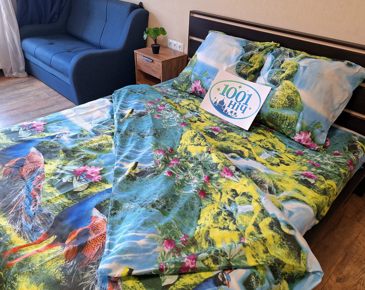 Комплект постільного бязь №пл523 Євро 200х220