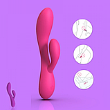 Вібратор подвійної стимуляції точки G, кліторально вагінальний стимулятор для жінок, Інтимні іграшки, фото 2