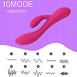 Вібратор подвійної стимуляції точки G, кліторально вагінальний стимулятор для жінок, Інтимні іграшки, фото 3