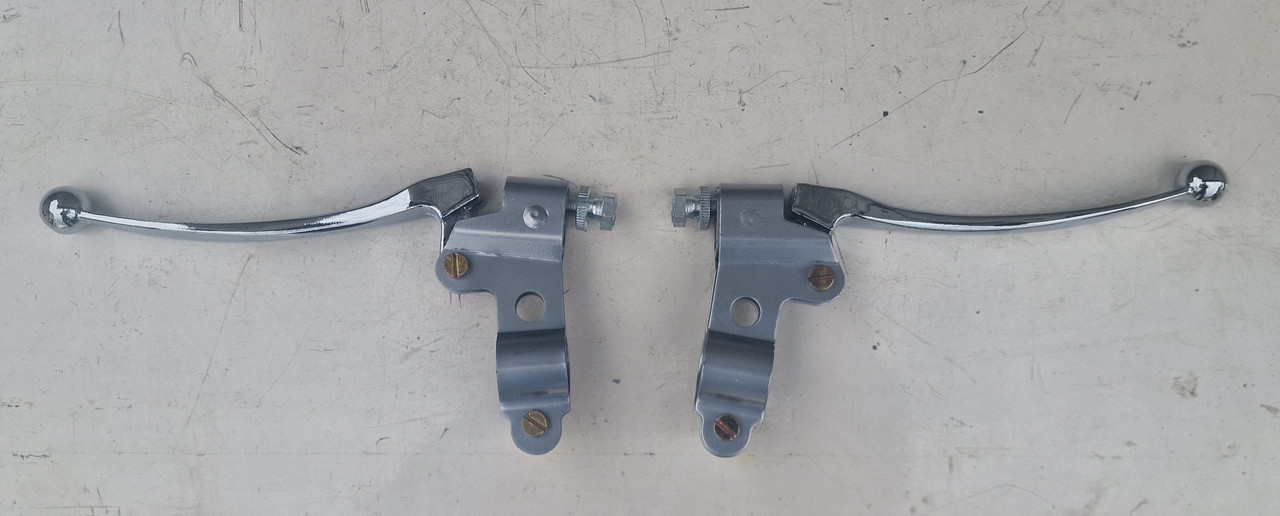 ІЧ мотоцикл-ручки витискні з кріпленнями хром, фото 1