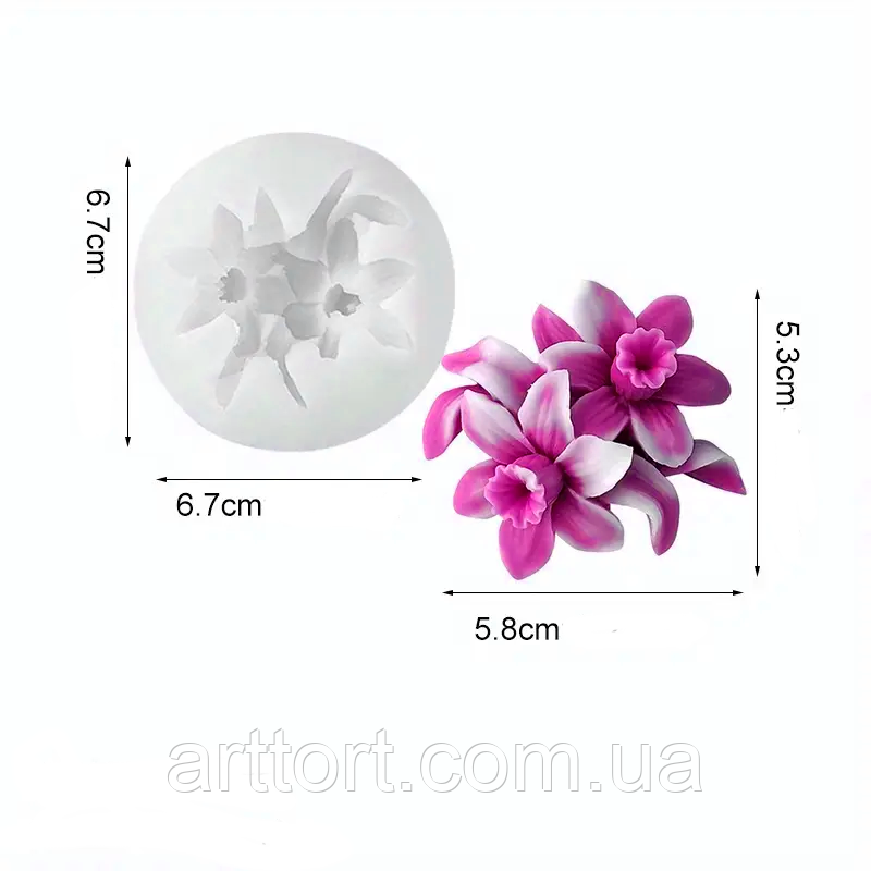 Силіконовий молд Нарциси букет, фото 1