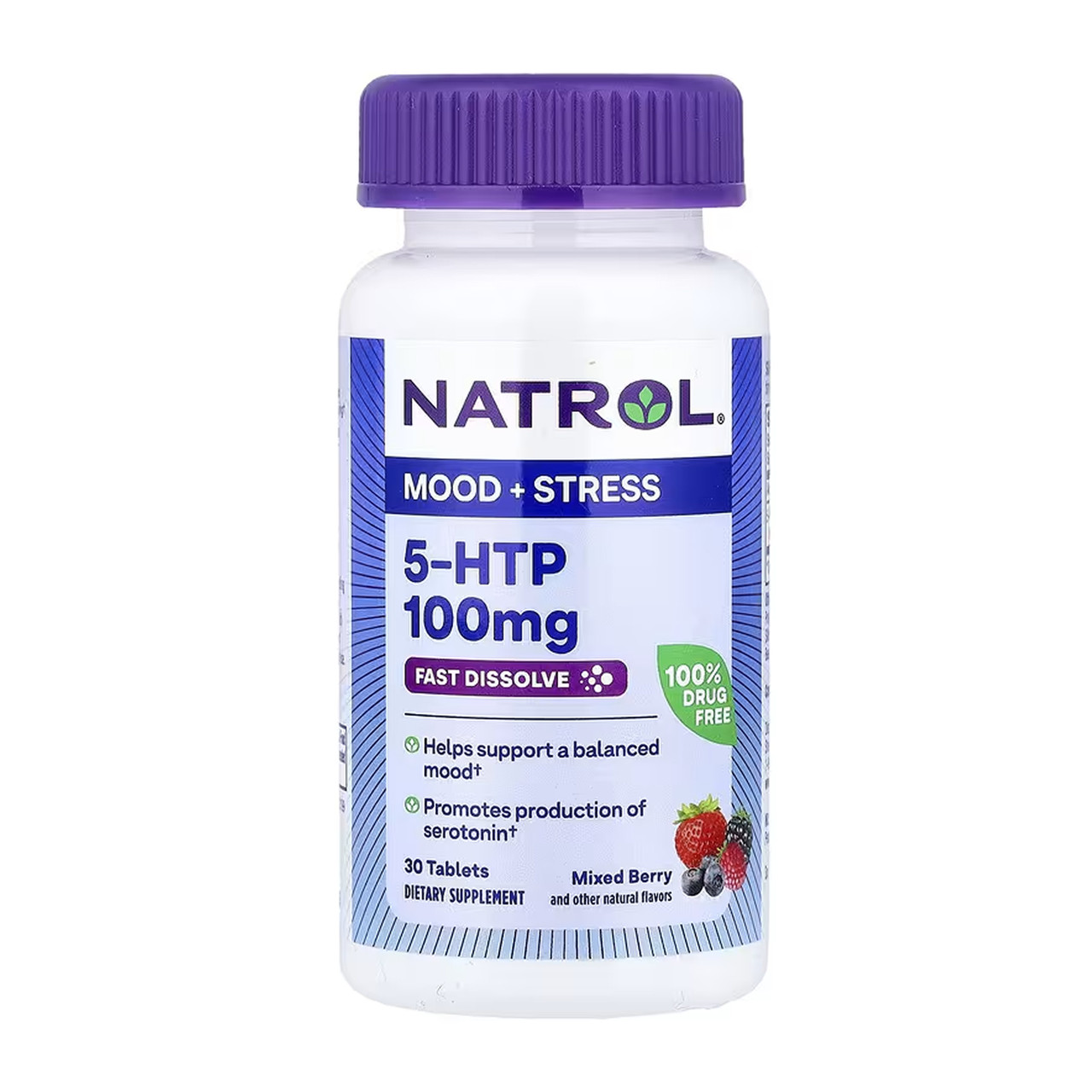 5-HTP 100mg Fast Dissolve - 30 tabs, фото 1