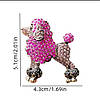 Брошка Рожевий пудель BRS109, фото 4