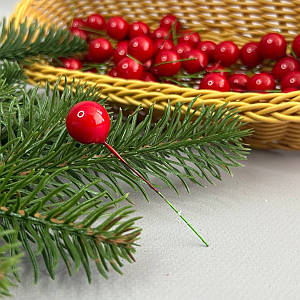 Калина лакова Ø10 мм, для декору - червоний