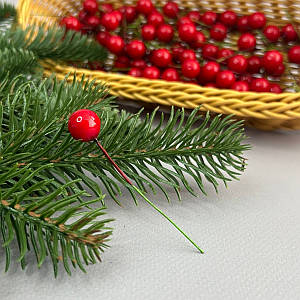 Калина лакова Ø12 мм, для декору - червоний