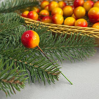 Калина лакова Ø20 мм, для декору - жовто-червона