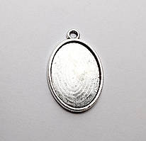 Підвіски під вставку Finding Кулони з основою для кабошона 18 мм x 25 мм Античне срібло 32 мм х 20.5 мм
