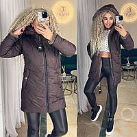 Тепла жіноча куртка з кишенями та з капюшоном Демісезонна жіноча куртка