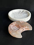 Агат квітковий натуральний «місяць» з квіткового агату камінь агат., фото 3
