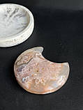 Агат квітковий натуральний «місяць» з квіткового агату камінь агат., фото 5