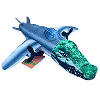 М`яка іграшка Bombardiro Crocodilo Бомбардиро Крокодило Україна плюш 48*43*11см (00515-94), фото 2