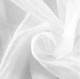 Білий турецький тюль з шифону на тасьмі 4х2,7м., фото 7