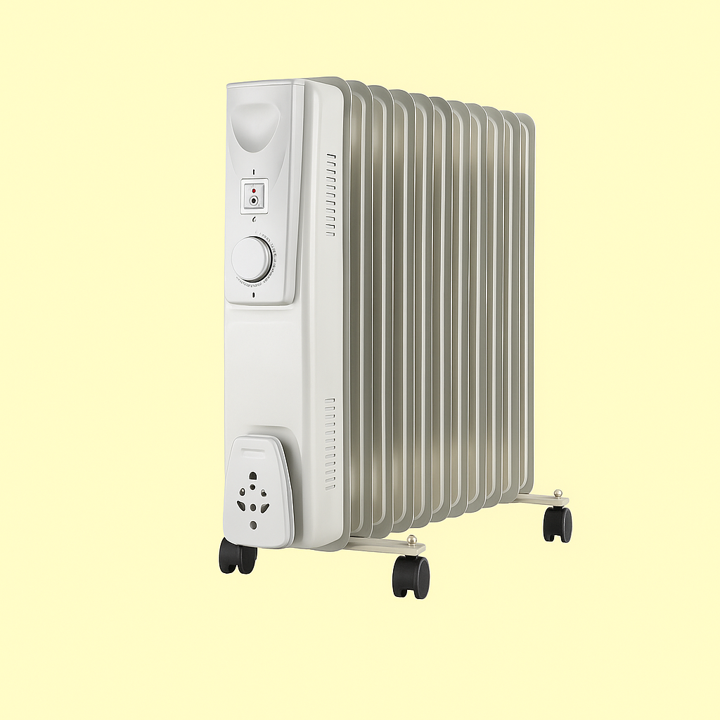 Масляний обігрівач Volt Polska 2500Вт (11 ребер) — економний переносний радіатор для дому, фото 1