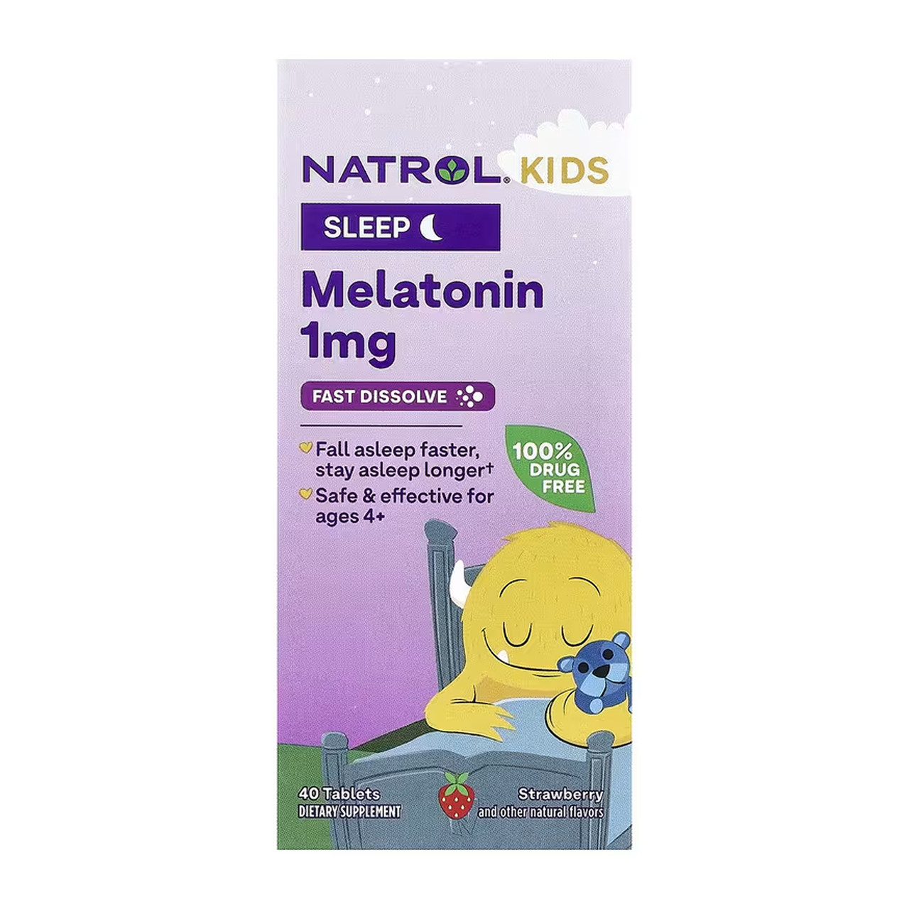 Kids Melatonin 1mg - 40 tabs, фото 1