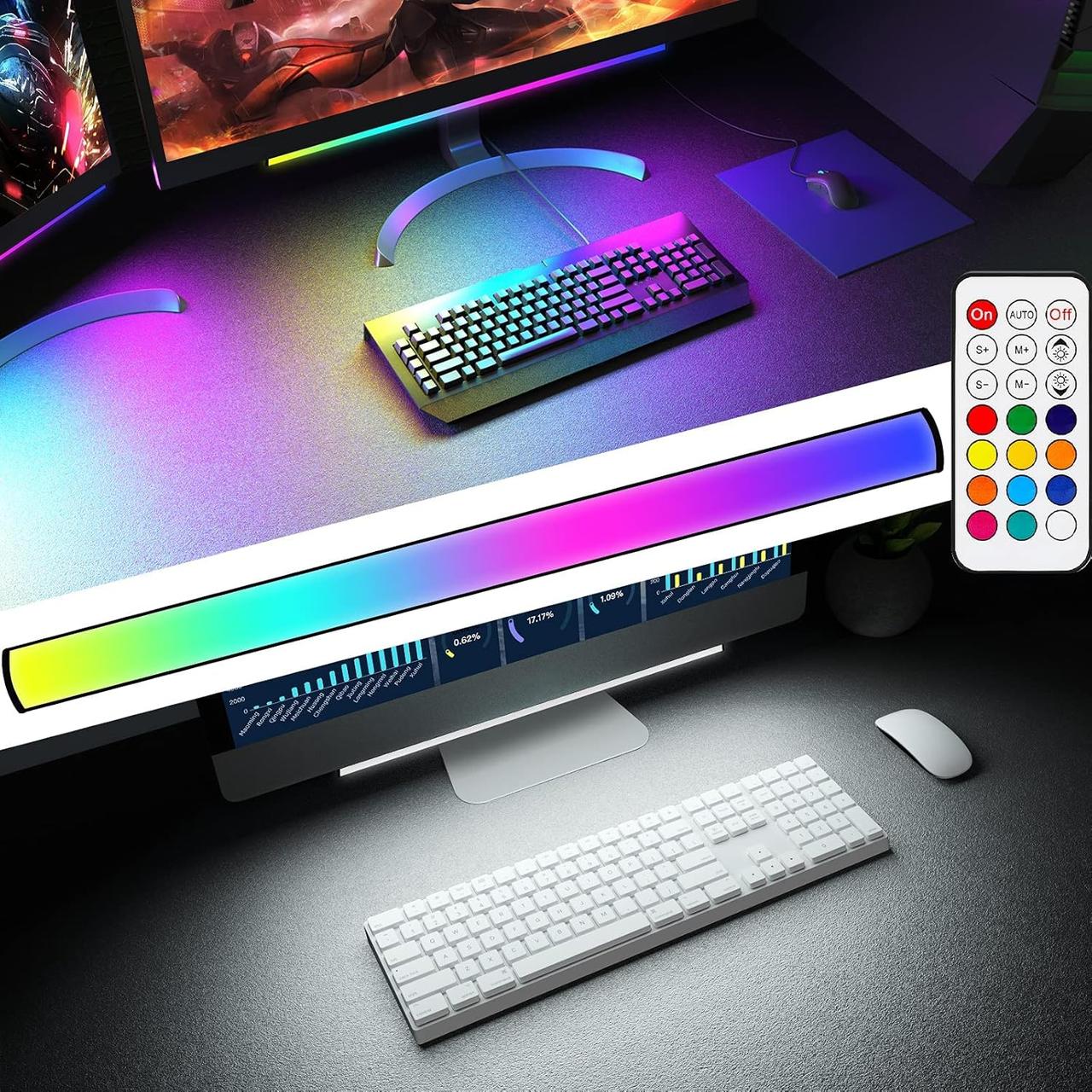 Розумні світлодіодні LED панелі Під монітором Light Bar, RGB Screenbar Light Настільна лампа Комп'ютер, затемнений світлодіод, фото 1