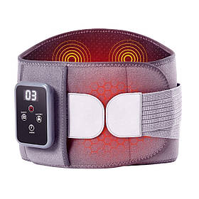 Масажний пояс Waist Protection Massage FZ-102 з підігрівом для спини 3000 mAh Grey (3_07100)