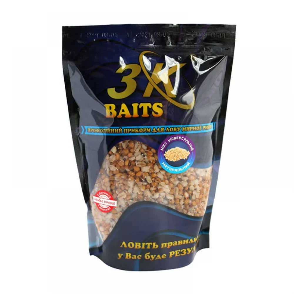Прикормка 3KBaits Зерновий Мікс Універсальний натуральний 500г, фото 1
