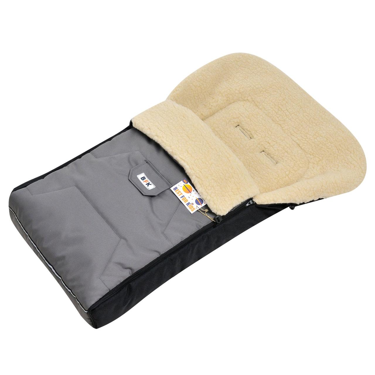 Зимовий конверт-чохол For Kids Ideal на овчині в коляску чохол у люльку конверт на санки 95*45см