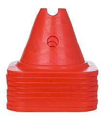 Набір маркувальних конусів SELECT Marking cone with holes (000) червоний, 15 см