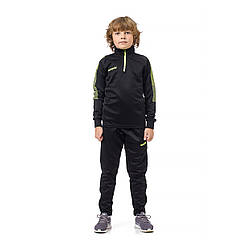 Спортивний костюм для дітей Europaw Limber Up Kid 2101 Short zipper чорно-салатовий (2XS)