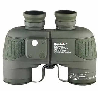 Потужний бінокль Boshile HD 10×50 із далекоміром та компасом (зелений)