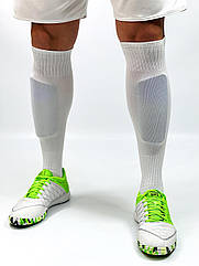 Гетри футбольні Europaw CTM-011 білі з трикотажним носком (41-45)