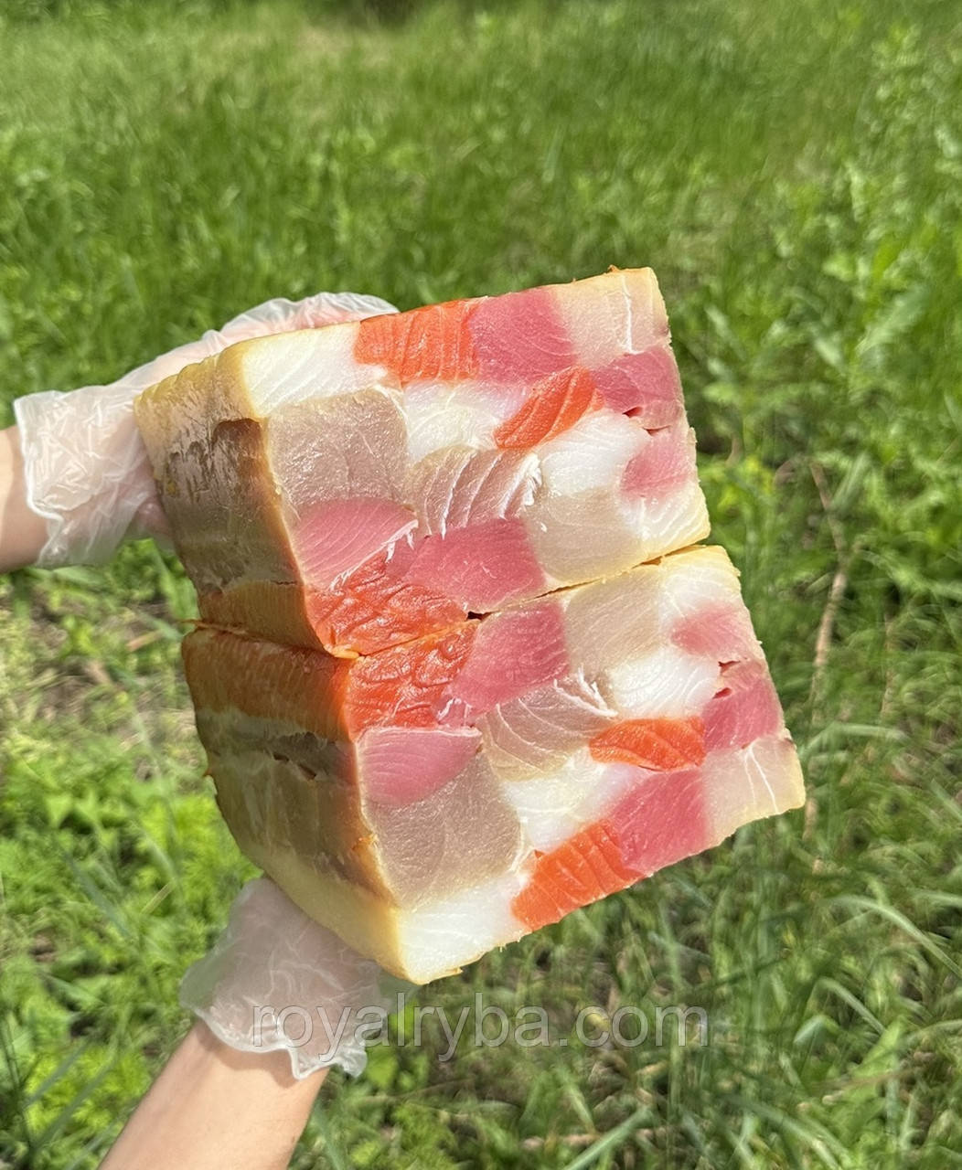 Балик "Мозаїка". Рулет.Тунець.Палтус.Лосось., фото 1