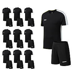 Футбольний набір на команду Europaw 030 ACADEMY чорний (10 комплектів)