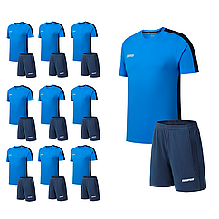 Футбольний набір на команду Europaw 030 ACADEMY синій (10 комплектів)