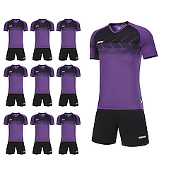 Футбольний набір на команду Europaw 029 фіолетово-чорний (10 комплектів)