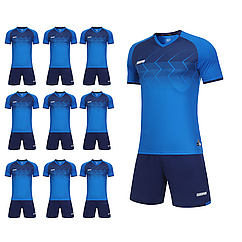 Футбольний набір на команду Europaw 029 синій електрик (10 комплектів)
