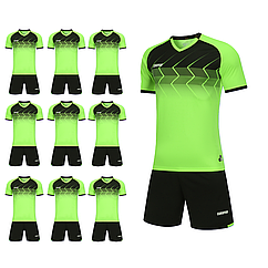 Футбольний набір на команду Europaw 029 салатовий-чорний (10 комплектів)