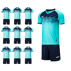 Футбольний набір на команду Europaw 029 бірюзовий (10 комплектів)