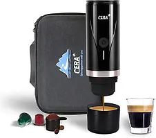 Портативна кавомашина CERA+ Máquina Travel Espresso Coffee Maker Outdoor для меленої кави та капсул Nespresso