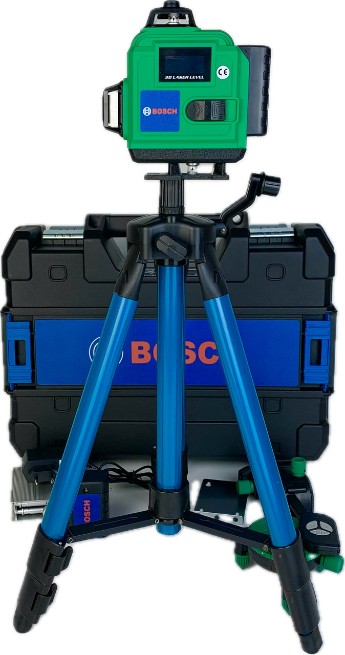 Лазерний рівень Bosch 3D (2 акб, пульт, тринога), фото 1