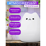Силіконовий нічник-іграшка Little Cat 7 кольорів світіння на батарейках (3хААА) + USB лампа в дитячу, у спальню, фото 8