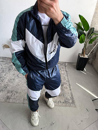 Чоловічий синій спортивний костюм з плащівки, фото 1