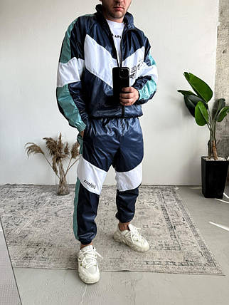 Чоловічий синій спортивний костюм з плащівки, фото 3