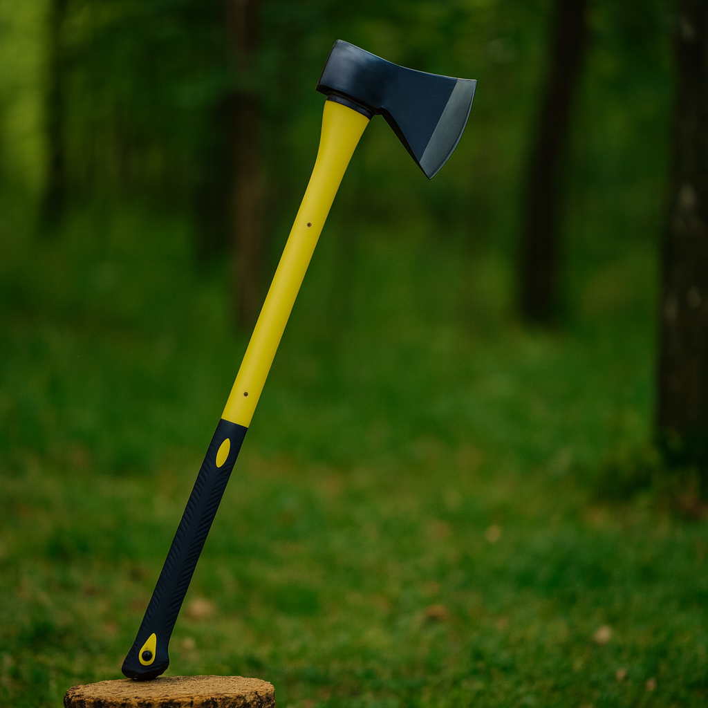 Сокира з пластмасовою ручкою 1000г – легка та зручна для рубки дерева, похідних і садових робіт, фото 1