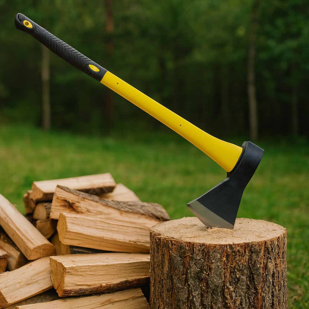 Сокира з пластмасовою ручкою 800г – легка та зручна для рубки дерева, похідних і садових робіт, фото 1