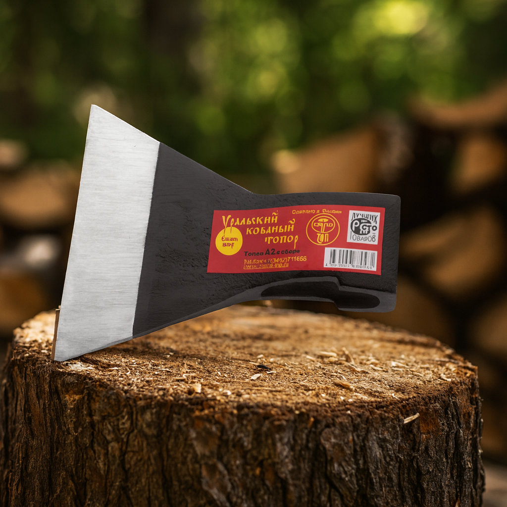 Сокира Уральська 1350г без ручки, міцна сталь, для заготівлі дров та обробки деревини, фото 1