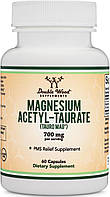 Double Wood Magnesium Acetyl-Taurate / Магній ацетил-таурат підтримка мозку та нервової системи 60 капсул
