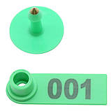 Вушні бірки для овець, кіз, свиней, поросят, ВРХ та собак, з номером і без, 100 шт у комплекті, фото 5