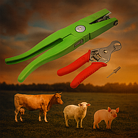 Биркователь (аплікатор) для вушних бирок SPL, щипці для біркування тварин, запасний штифт у комплекті